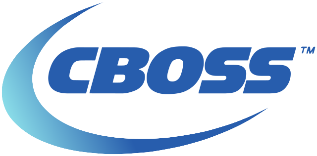 CBOSS, Inc. Gradient Logo in the Upper Left-Hand Corner of the Webpage.
