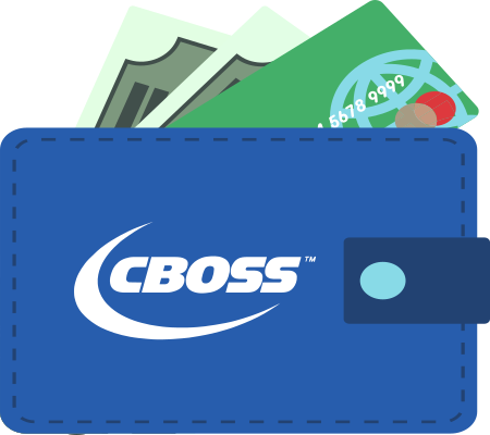 Image of a wallet with cash and cards.